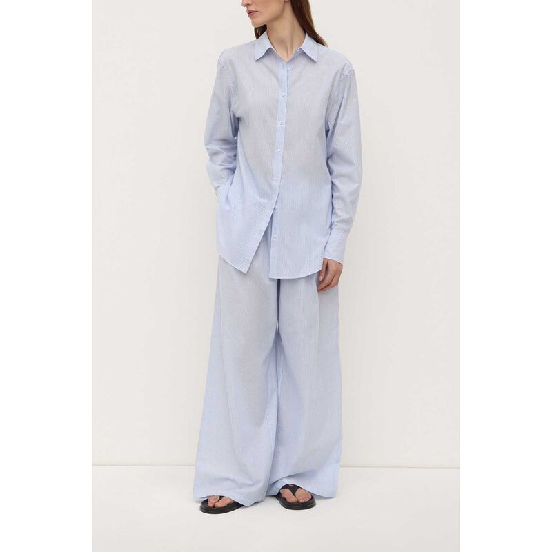 Assembly Label Codie Stripe Long Sleeve Shirt Blue/White Stripe image number 3